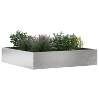 Produktbild för Kant för gräsmatta 6 pcs Silver 60 x 60 x 13 cm Rostfritt stål
