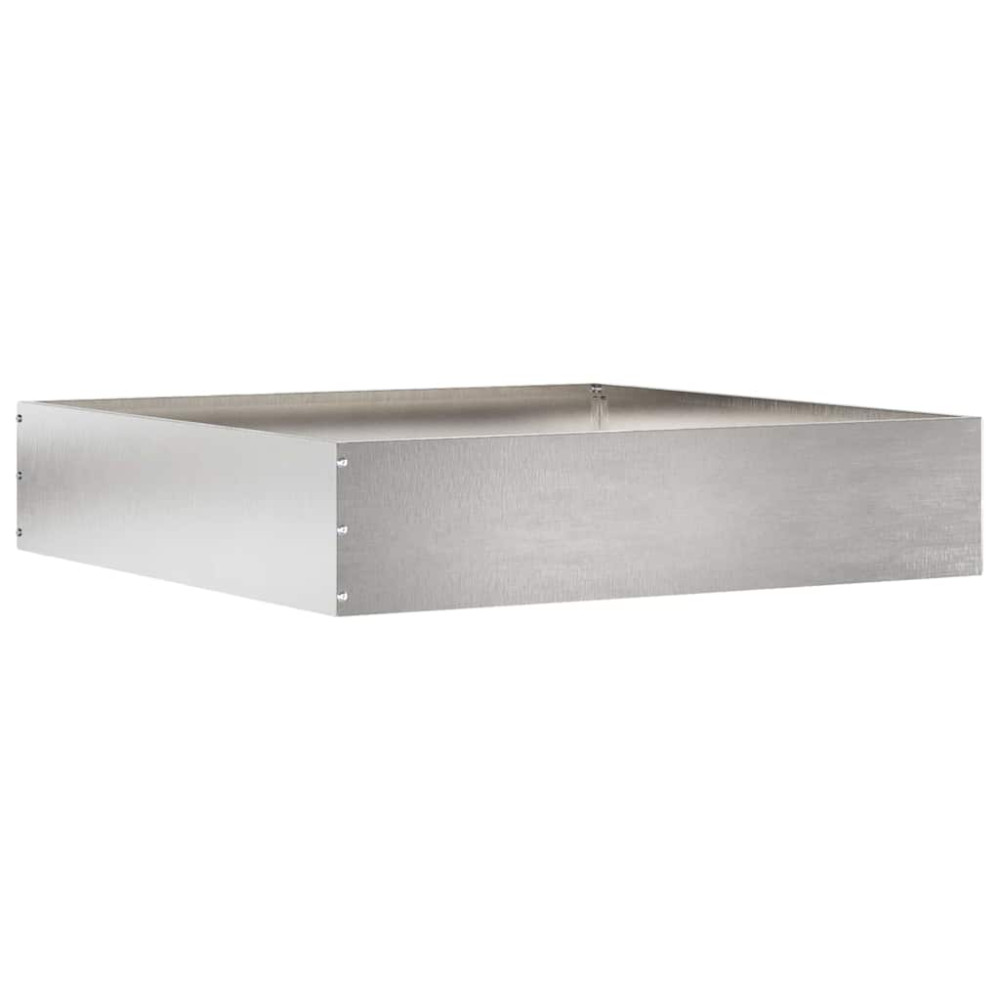 Produktbild för Kant för gräsmatta 6 pcs Silver 60 x 60 x 13 cm Rostfritt stål