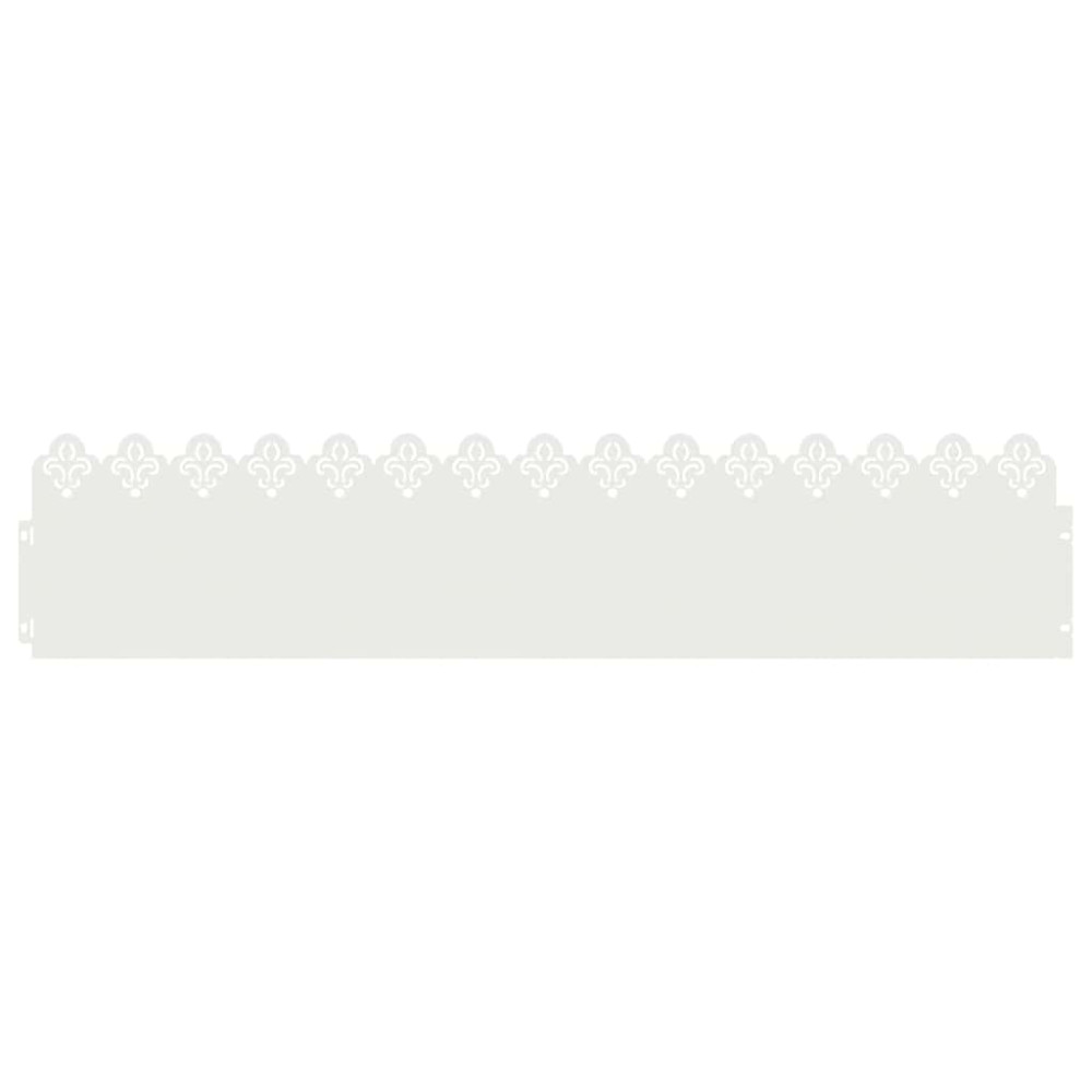 Produktbild för Gräskanter 20 pcs Vit 103 x 0,05 x 22 cm Stål