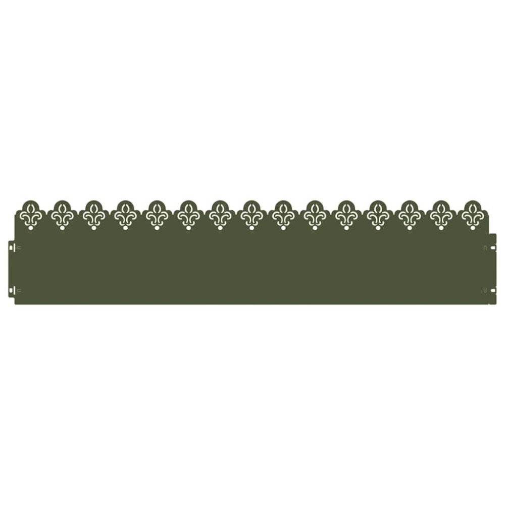 Produktbild för Gräskanter 20 pcs Olivgrön 103 x 0,05 x 22 cm Stål