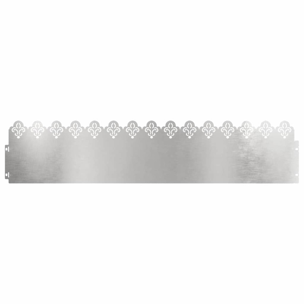 Produktbild för Gräskanter 10 pcs Silver 103 x 0,05 x 22 cm Rostfritt stål