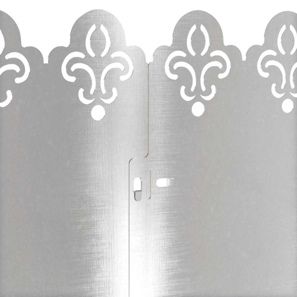Produktbild för Gräskanter 10 pcs Silver 103 x 0,05 x 22 cm Rostfritt stål