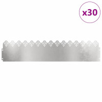 Produktbild för Gräskanter 30 pcs Silver 103 x 0,05 x 22 cm Rostfritt stål