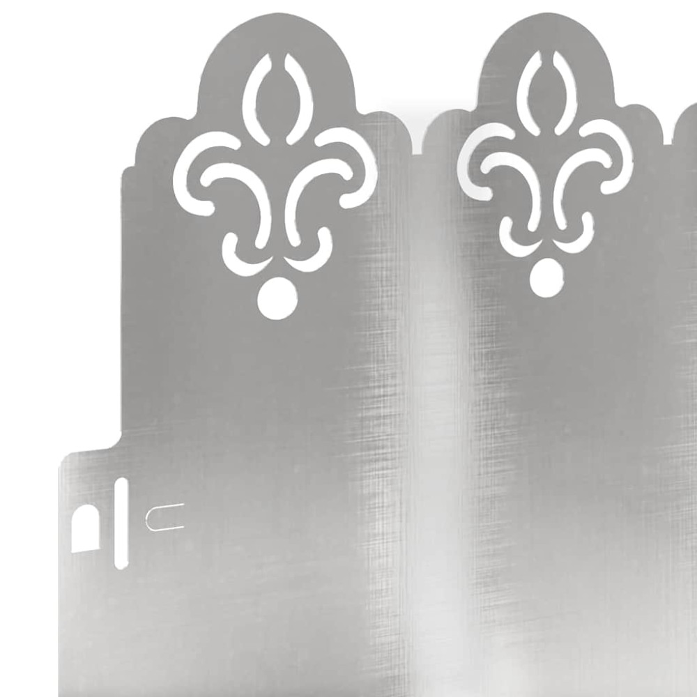 Produktbild för Gräskanter 30 pcs Silver 103 x 0,05 x 22 cm Rostfritt stål
