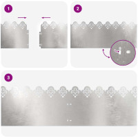 Produktbild för Gräskanter 30 pcs Silver 103 x 0,05 x 22 cm Rostfritt stål