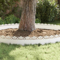 Produktbild för Gräskanter 20 pcs Vit 103 x 0,05 x 22 cm Stål