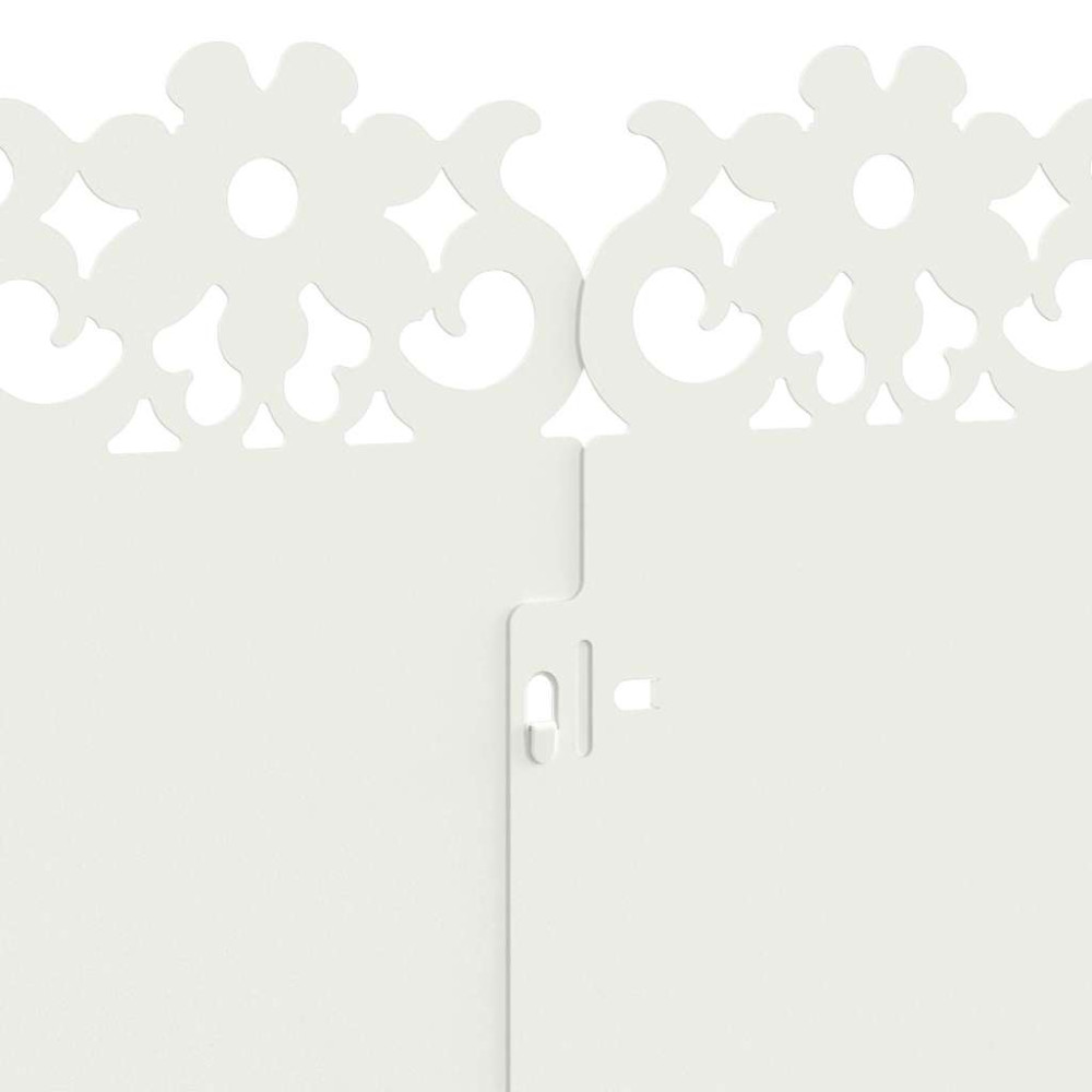 Produktbild för Gräskanter 20 pcs Vit 103 x 0,05 x 22 cm Stål