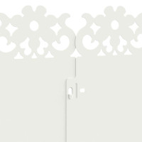 Produktbild för Gräskanter 20 pcs Vit 103 x 0,05 x 22 cm Stål