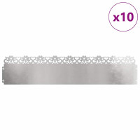 Produktbild för Gräskanter 10 pcs Silver 103 x 0,05 x 22 cm Rostfritt stål