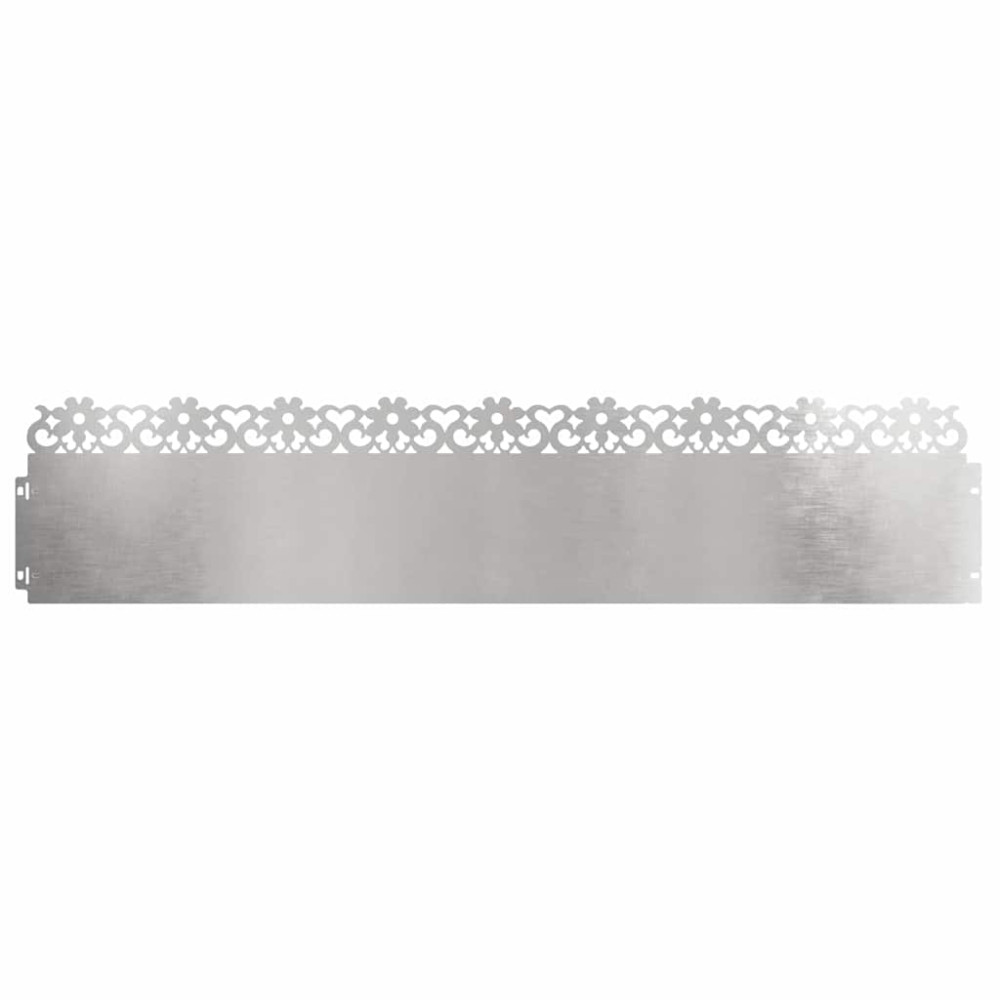 Produktbild för Gräskanter 30 pcs Silver 103 x 0,05 x 22 cm Rostfritt stål