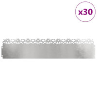 Produktbild för Gräskanter 30 pcs Silver 103 x 0,05 x 22 cm Rostfritt stål