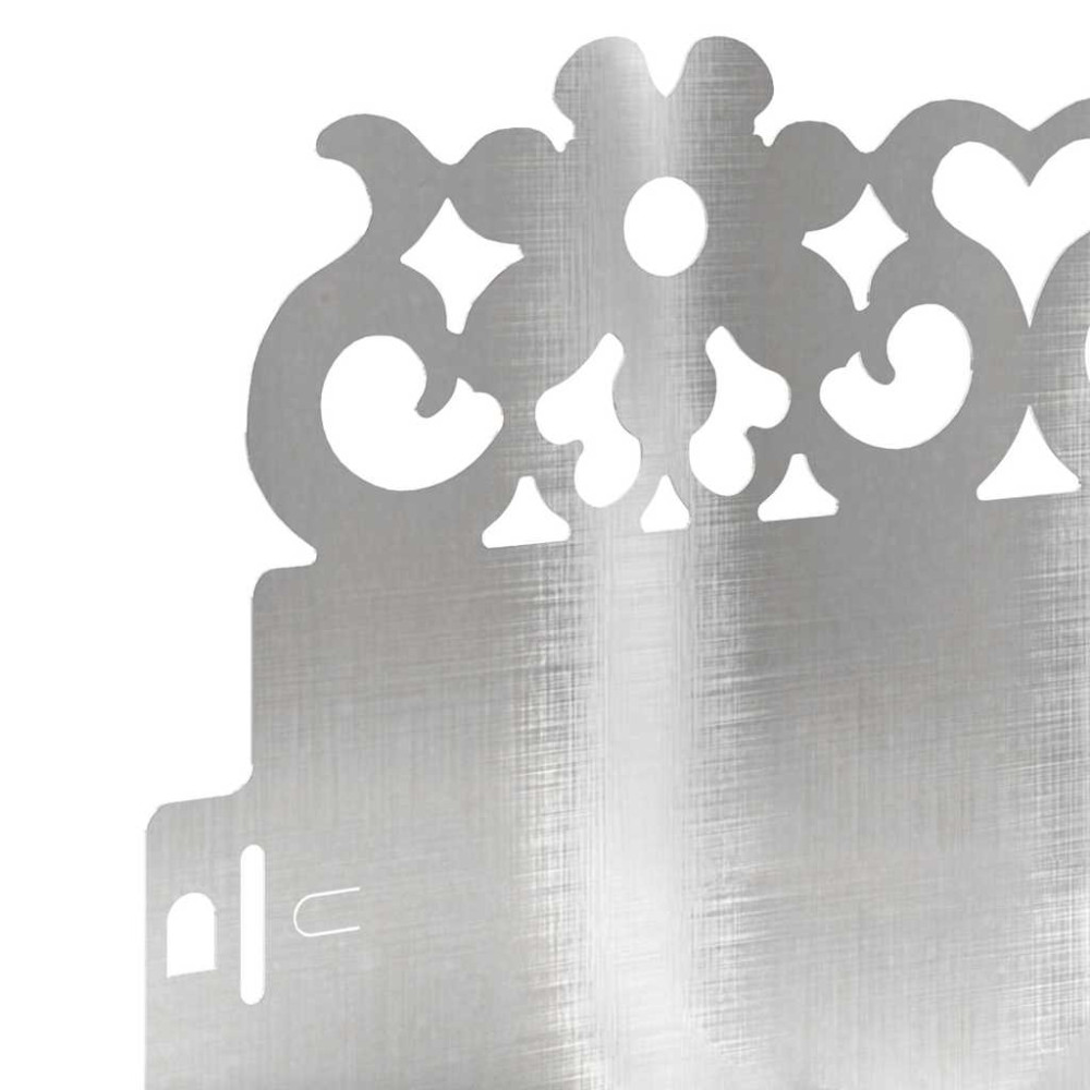 Produktbild för Gräskanter 30 pcs Silver 103 x 0,05 x 22 cm Rostfritt stål