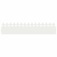 Produktbild för Gräskanter 20 pcs Vit 103 x 0,05 x 22 cm Stål