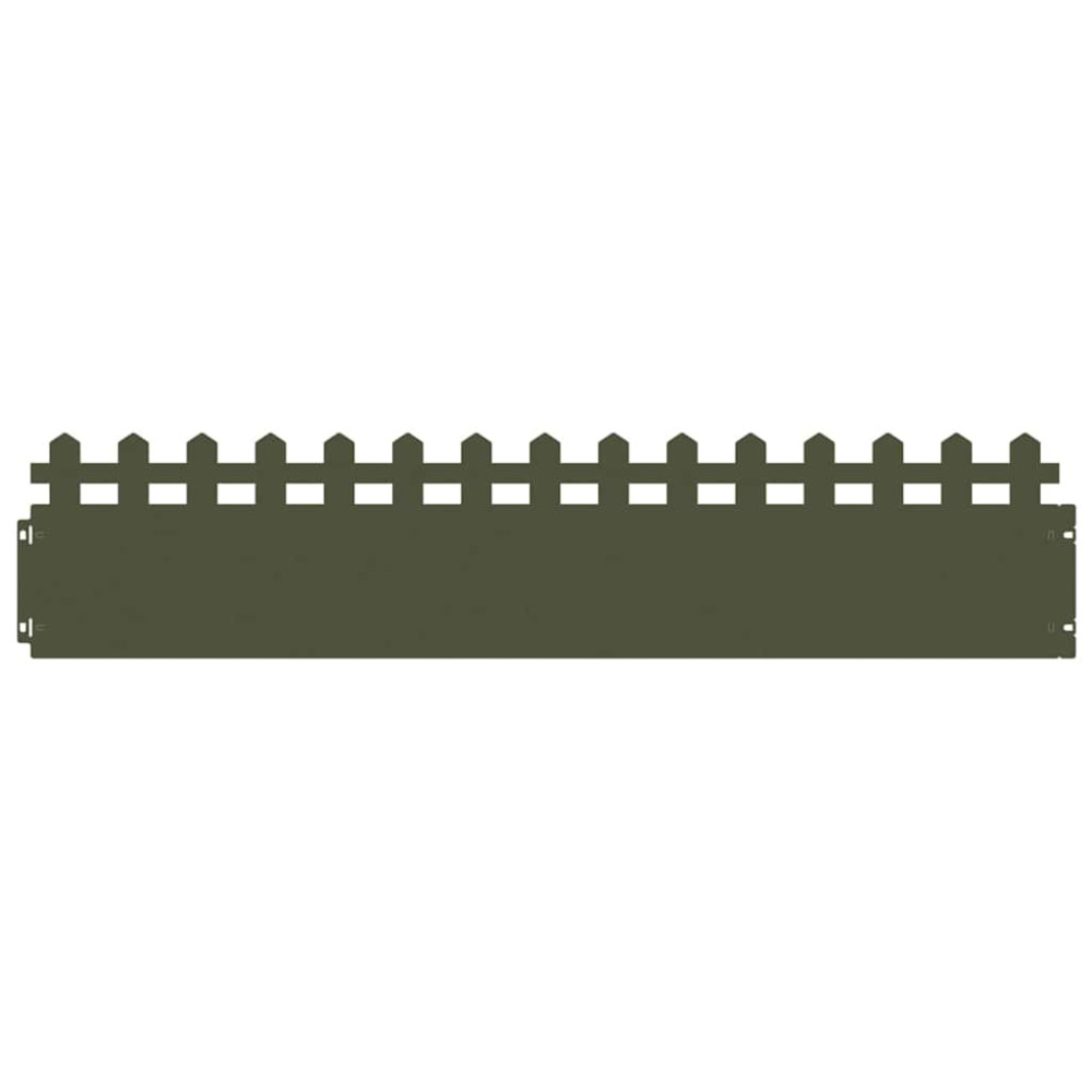 Produktbild för Gräskanter 20 pcs Olivgrön 103 x 0,05 x 22 cm Stål