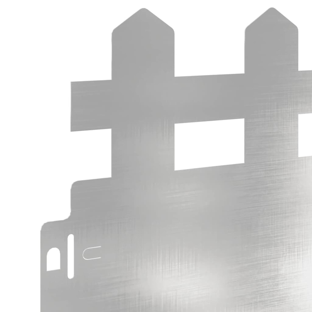 Produktbild för Gräskanter 20 pcs Silver 103 x 0,05 x 22 cm Rostfritt stål
