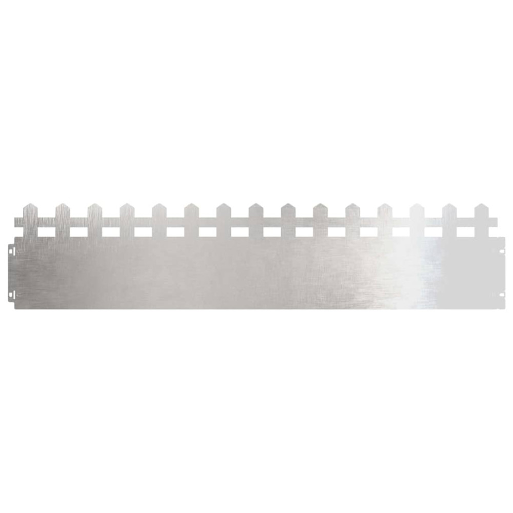 Produktbild för Gräskanter 30 pcs Silver 103 x 0,05 x 22 cm Rostfritt stål