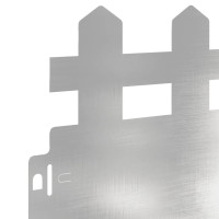 Produktbild för Gräskanter 30 pcs Silver 103 x 0,05 x 22 cm Rostfritt stål