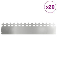 Produktbild för Gräskanter 20 pcs Silver 103 x 0,05 x 22 cm Galvaniserat Stål