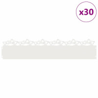 Produktbild för Gräskanter 30 pcs Vit 103 x 0,05 x 22 cm Stål