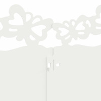 Produktbild för Gräskanter 30 pcs Vit 103 x 0,05 x 22 cm Stål