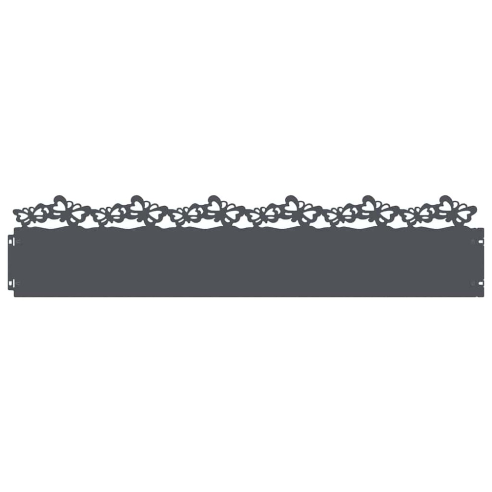 Produktbild för Gräskanter 20 pcs Antracit 103 x 0,05 x 22 cm Stål