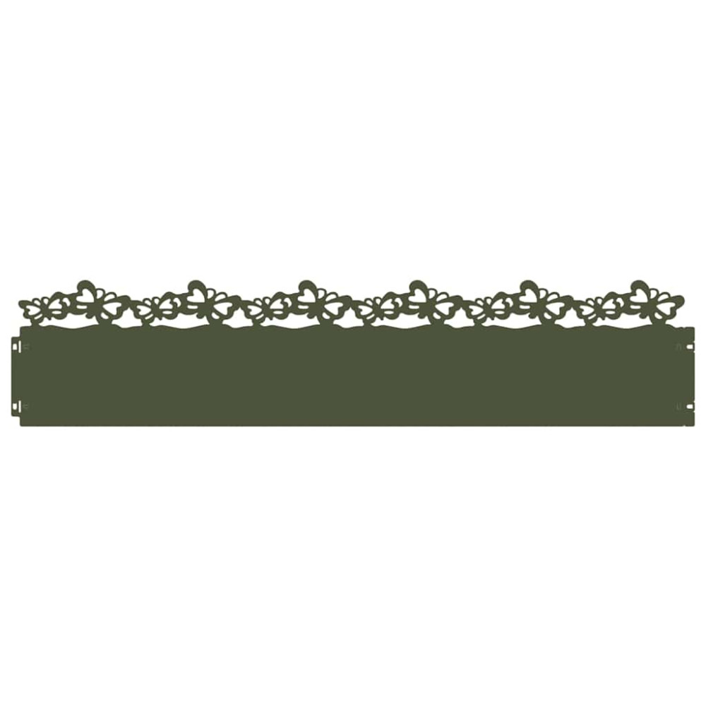 Produktbild för Gräskanter 30 pcs Olivgrön 103 x 0,05 x 22 cm Stål