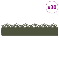 Produktbild för Gräskanter 30 pcs Olivgrön 103 x 0,05 x 22 cm Stål