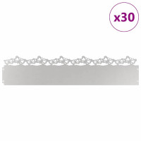Produktbild för Gräskanter 30 pcs Silver 103 x 0,05 x 22 cm Rostfritt stål