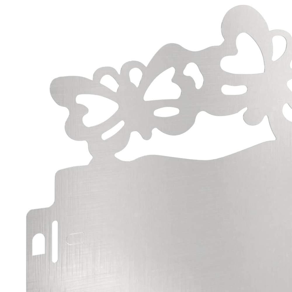 Produktbild för Gräskanter 30 pcs Silver 103 x 0,05 x 22 cm Rostfritt stål