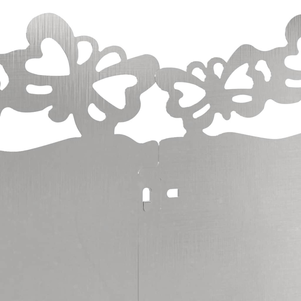 Produktbild för Gräskanter 30 pcs Silver 103 x 0,05 x 22 cm Rostfritt stål