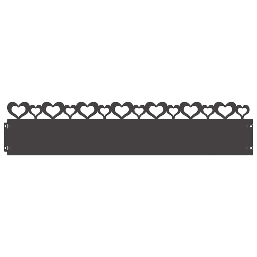 Produktbild för Gräskanter 20 pcs Svart 103 x 0,05 x 22 cm Stål