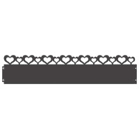 Produktbild för Gräskanter 20 pcs Svart 103 x 0,05 x 22 cm Stål