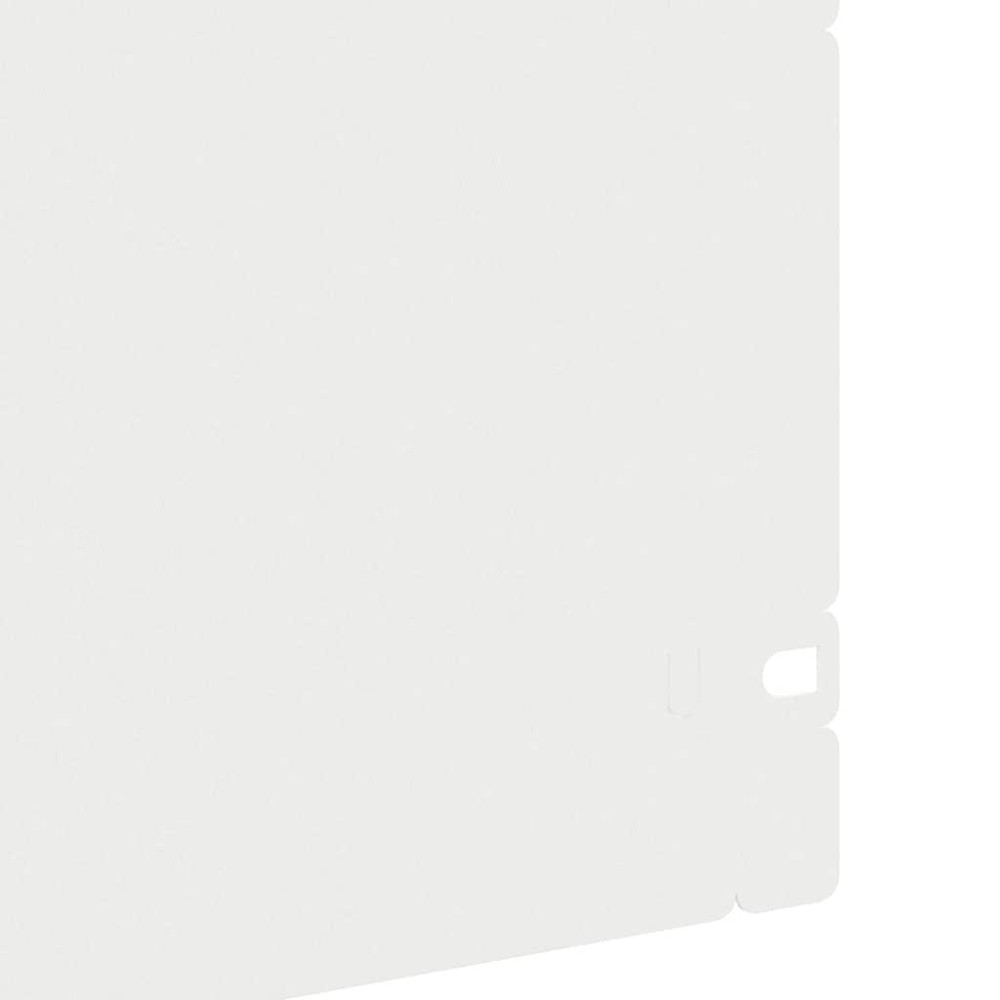 Produktbild för Gräskanter 20 pcs Vit 103 x 0,05 x 22 cm Stål