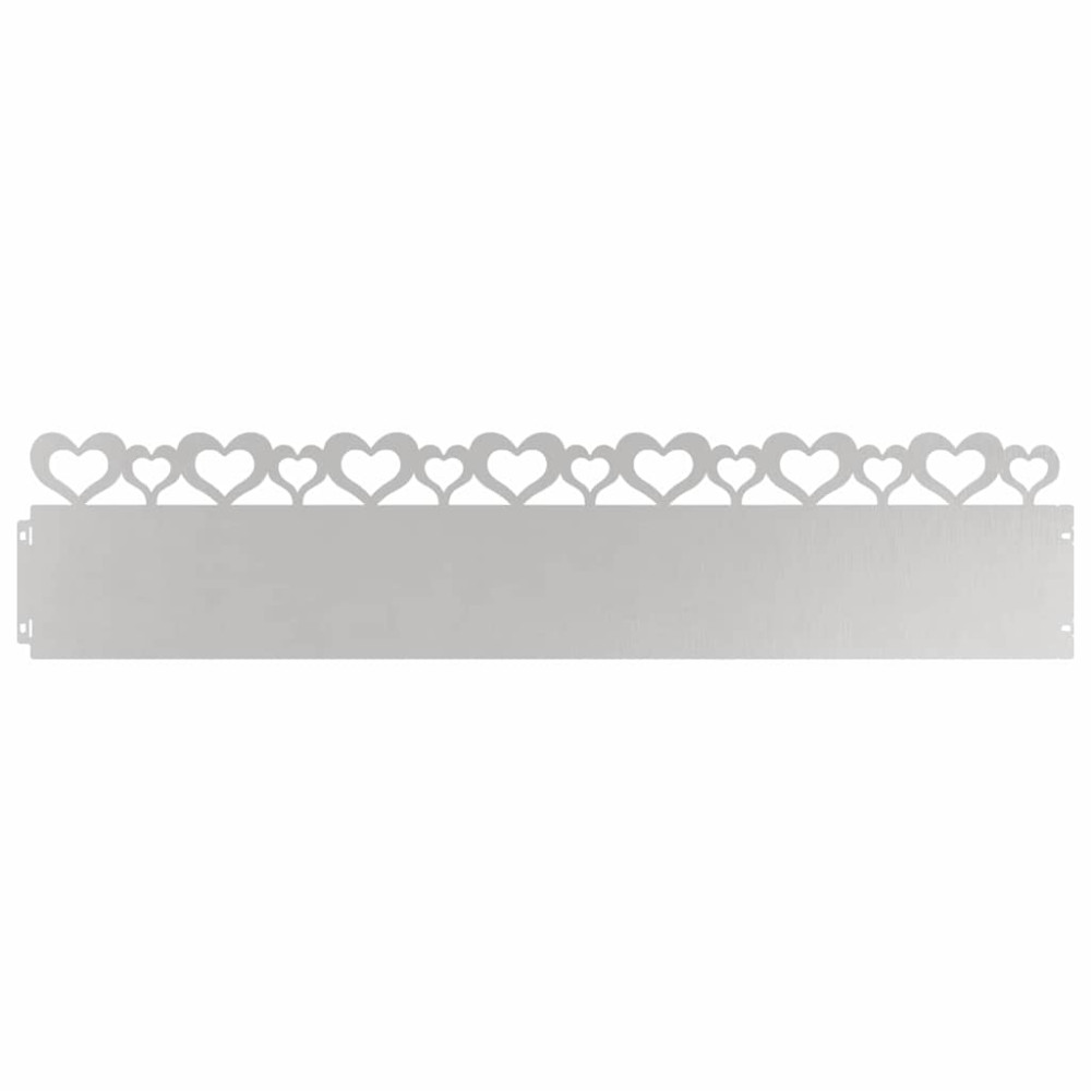 Produktbild för Gräskanter 30 pcs Silver 103 x 0,05 x 22 cm Rostfritt stål