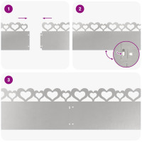 Produktbild för Gräskanter 30 pcs Silver 103 x 0,05 x 22 cm Rostfritt stål