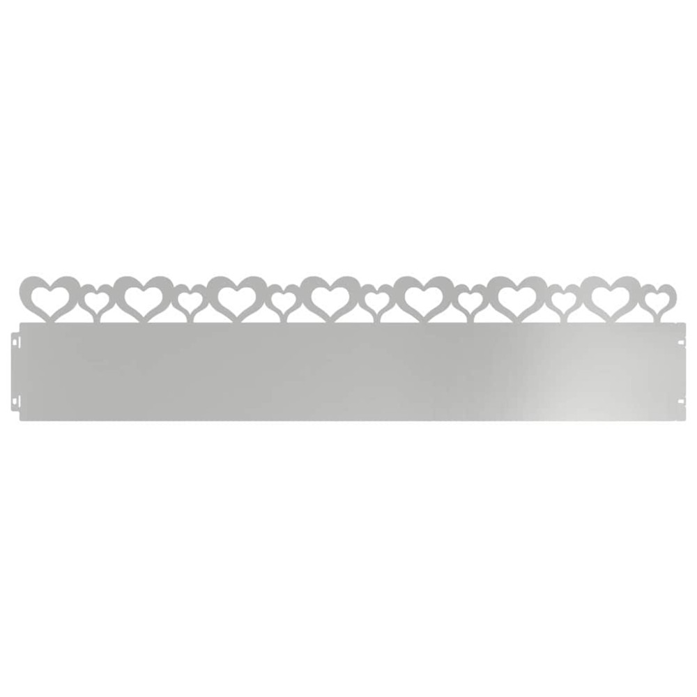 Produktbild för Gräskanter 30 pcs Silver 103 x 0,05 x 22 cm Galvaniserat Stål