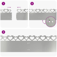 Produktbild för Gräskanter 30 pcs Silver 103 x 0,05 x 22 cm Galvaniserat Stål