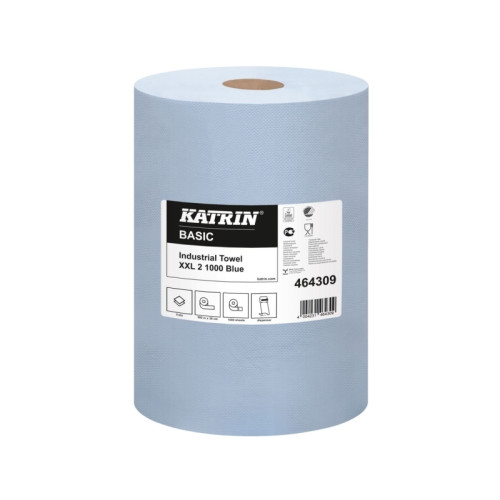 KATRIN Katrin Basic XXL 2 - pappershandduk - 1000 ark - rulle - 360 m - blå