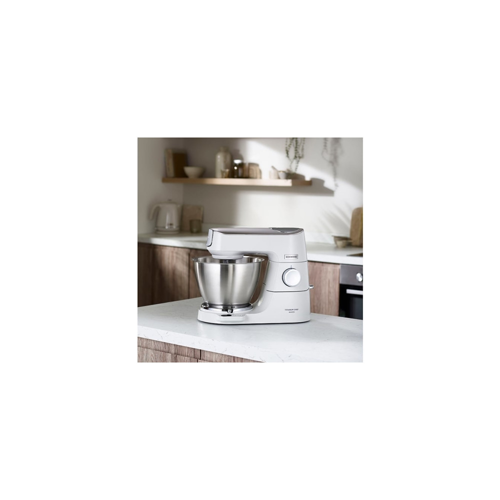 Produktbild för Kenwood Titanium Chef Baker XL KVL65.001WH - köksmaskin - 1200 W - vit/champagne cream