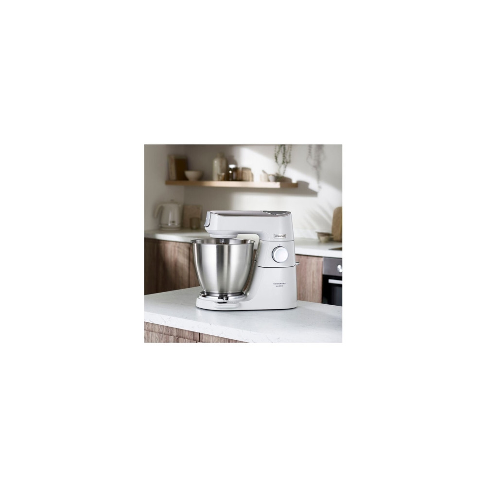 Produktbild för Kenwood Titanium Chef Baker XL KVL65.001WH - köksmaskin - 1200 W - vit/champagne cream