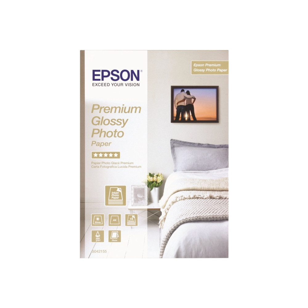 Produktbild för Epson Premium Glossy Photo Paper - fotopapper - blank - 1 rulle (rullar) - Rulle (32,9 cm x 10 m)