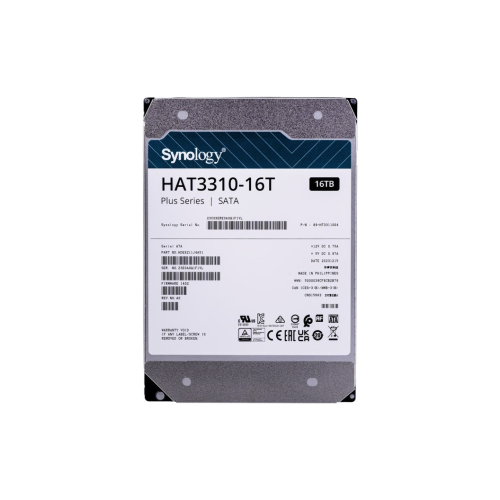 Produktbild för Synology Plus Series HAT3300 - hårddisk - 16 TB - SATA 6Gb/s