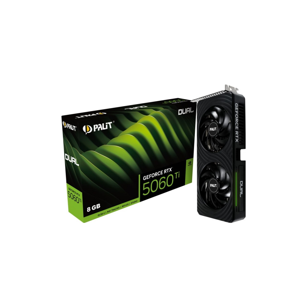 Produktbild för Palit GeForce RTX 5060 Ti Dual - grafikkort - GeForce RTX 5060 Ti - 8 GB