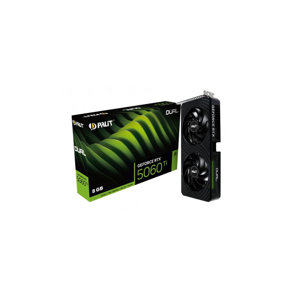 Produktbild för Palit GeForce RTX 5060 Ti Dual - grafikkort - GeForce RTX 5060 Ti - 8 GB