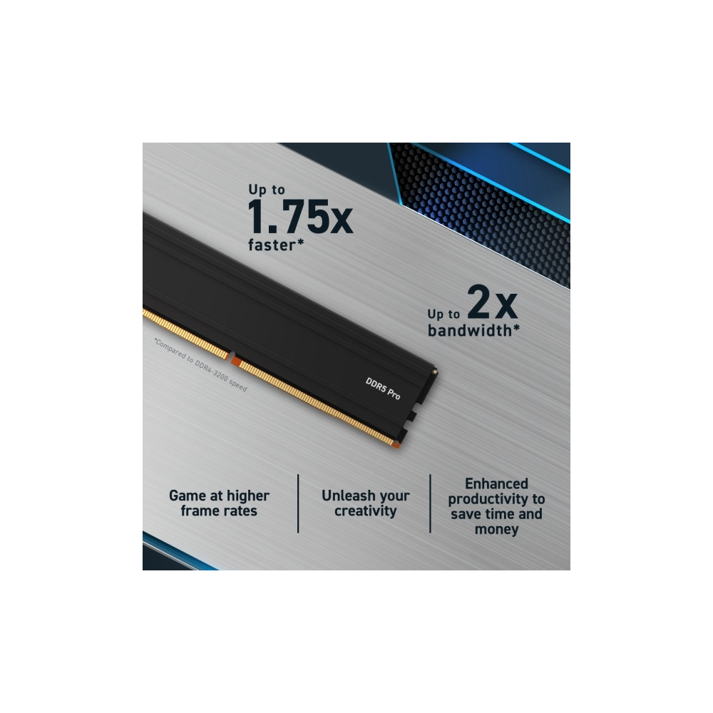 Produktbild för Crucial - DDR5 - sats - 96 GB: 2 x 48 GB - DIMM 288-pin - 5600 MHz / PC5-44800 - ej buffrad