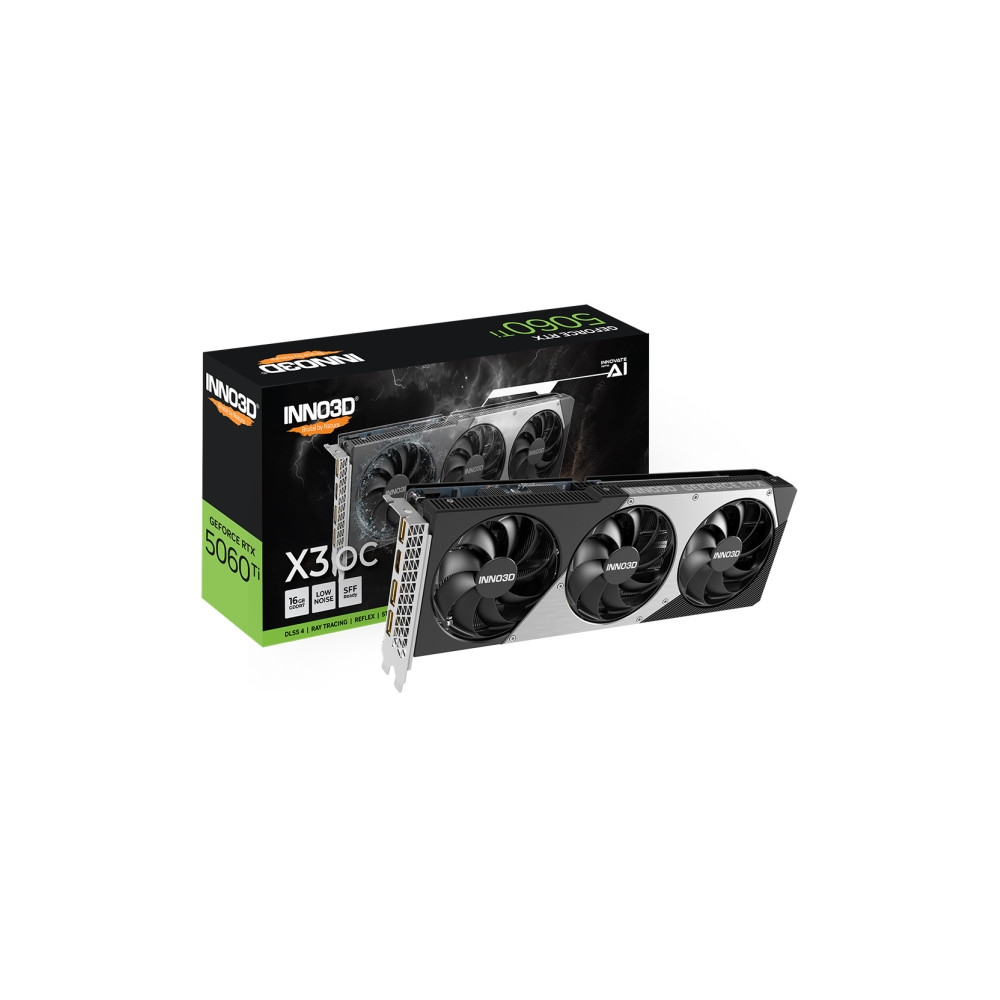 Produktbild för Inno3D GeForce RTX 5060 Ti 16GB X3 OC - grafikkort - GeForce RTX 5060 Ti - 16 GB
