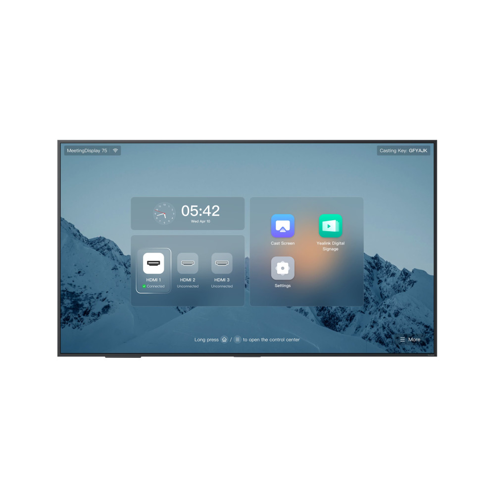 Produktbild för Yealink MeetingDisplay 75 75" LED-bakgrundsbelyst LCD-skärm - 4K - för interaktiv kommunikation