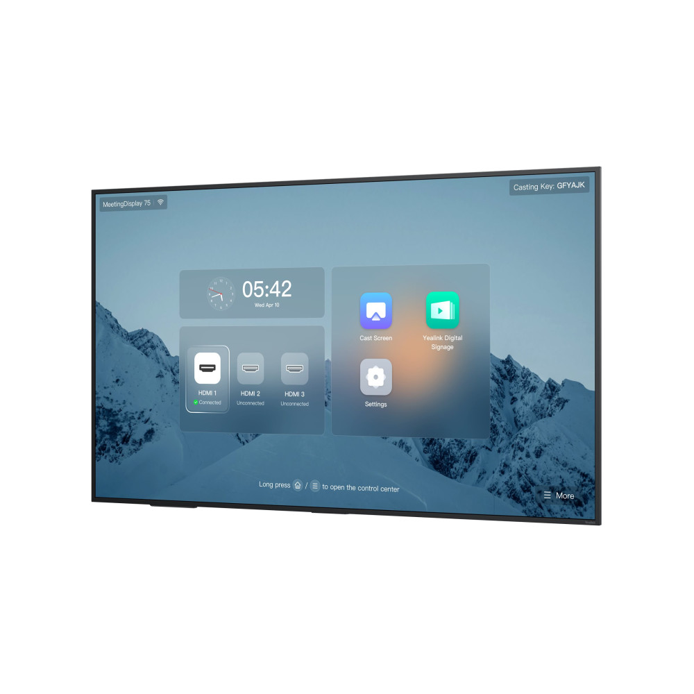 Produktbild för Yealink MeetingDisplay 75 75" LED-bakgrundsbelyst LCD-skärm - 4K - för interaktiv kommunikation