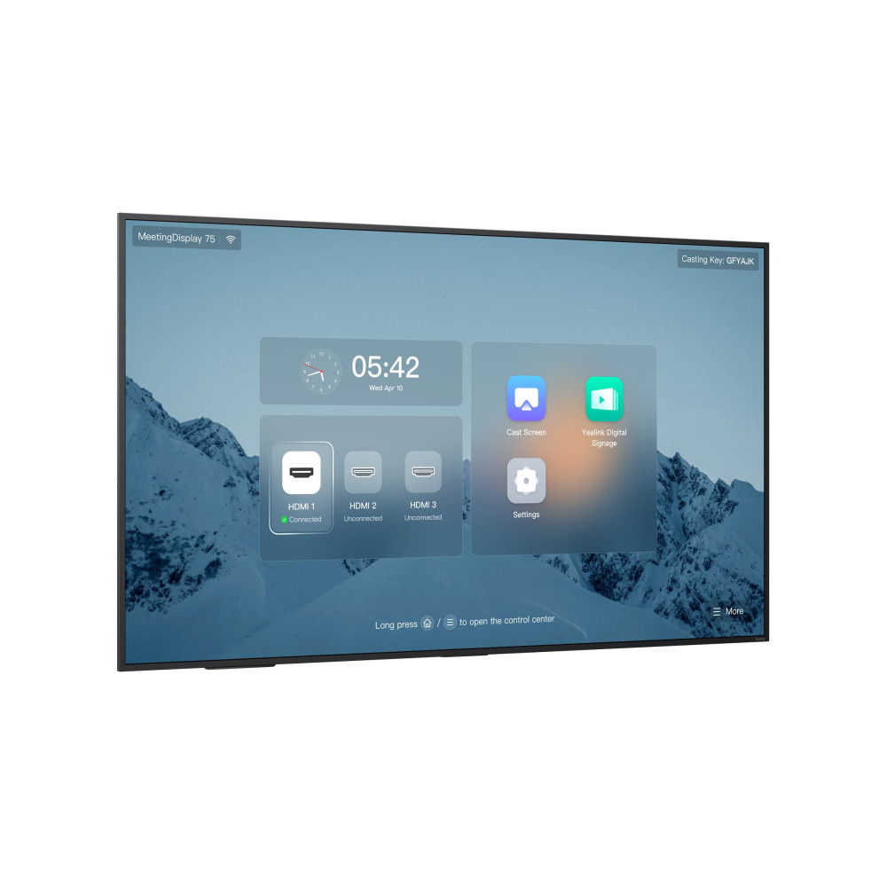 Produktbild för Yealink MeetingDisplay 75 75" LED-bakgrundsbelyst LCD-skärm - 4K - för interaktiv kommunikation