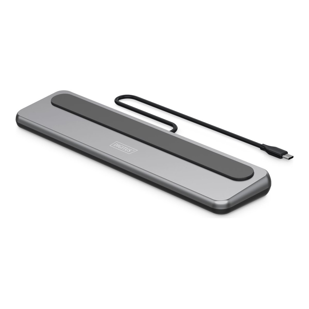 Produktbild för DIGITUS - dockningsstation - USB-C - 2 x HDMI, DP - 1GbE